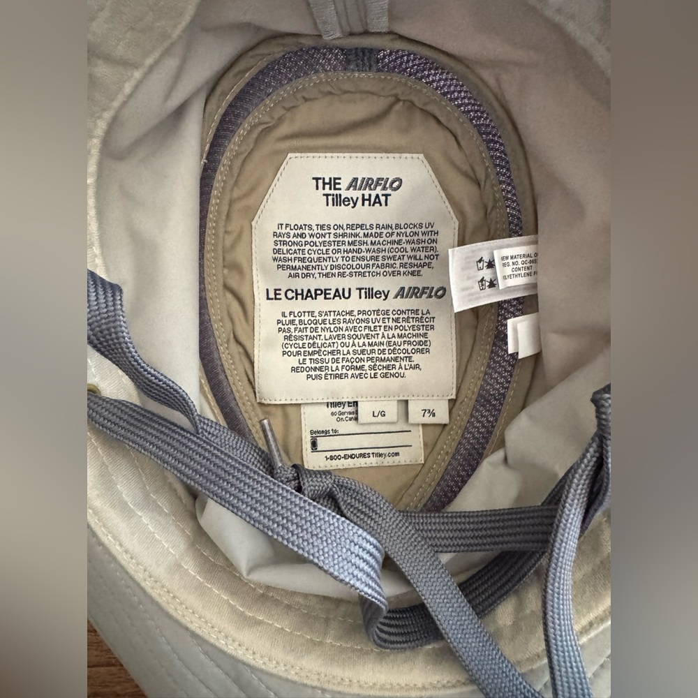 NWT Tilley Airflow Safari hat - LTM6 Airflo Broad Brim Hat - Picture 6 of 8